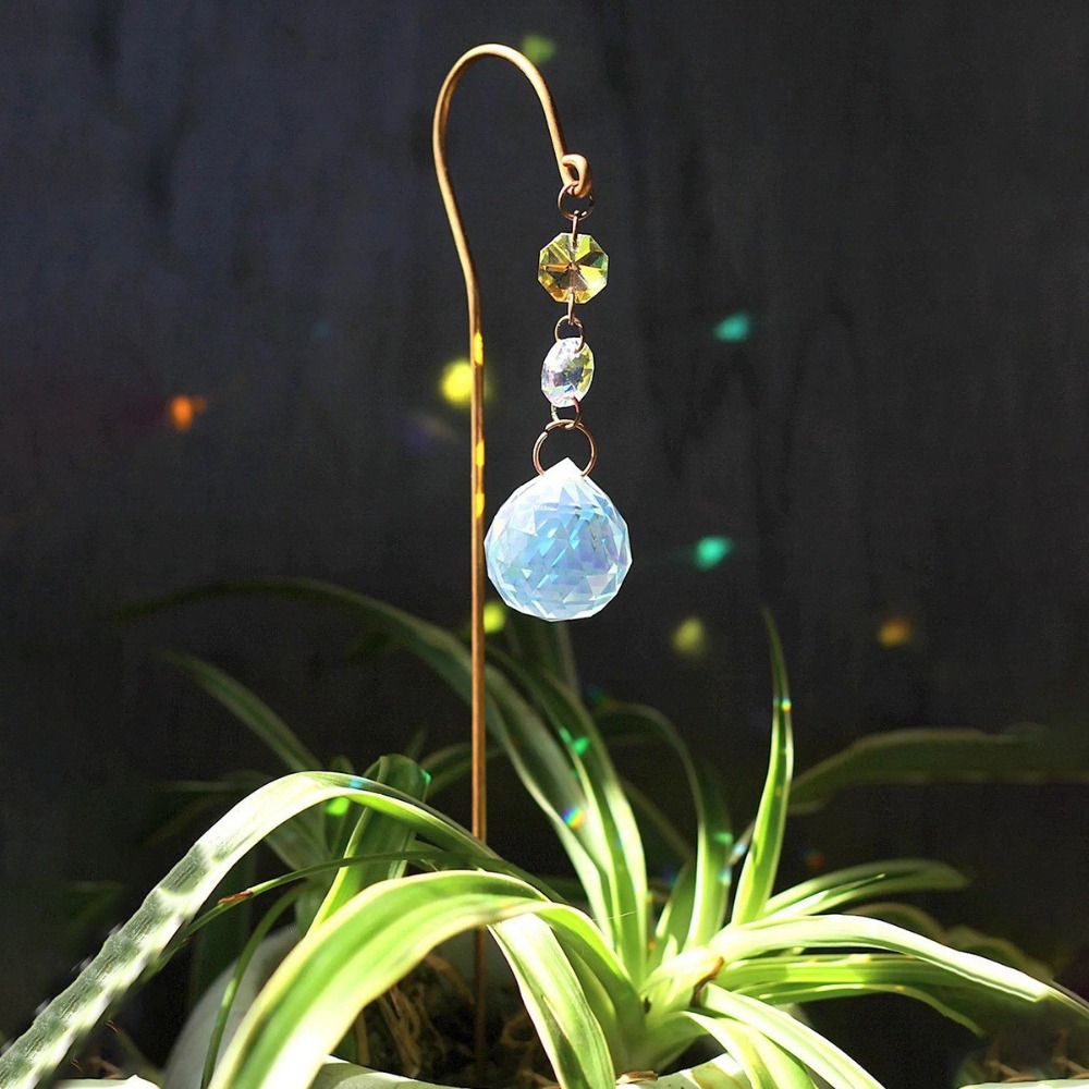 Crystal Sun Catcher - Reflective Crystal Garden Stake Exquisite Hanging