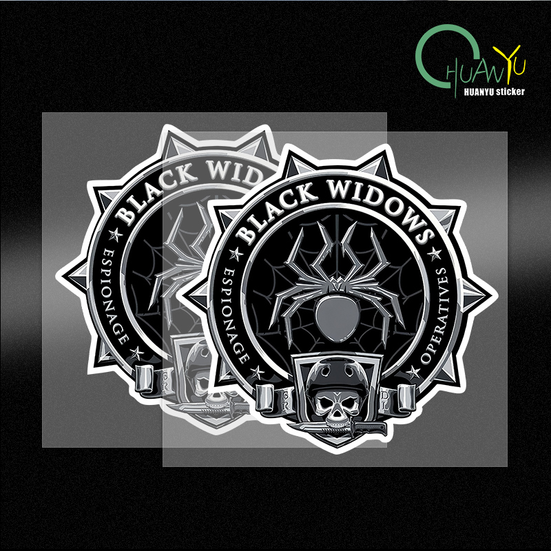 Home Decor Outlet - Black Widows Wallstickers Skull Punk Style