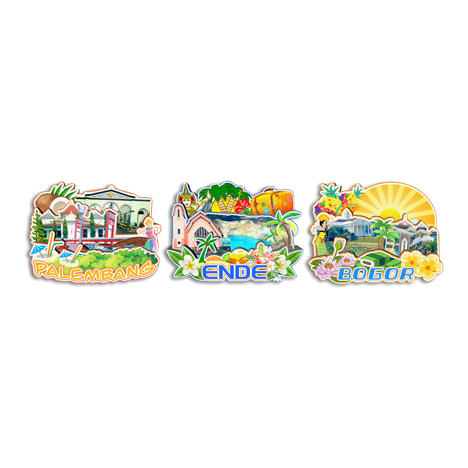 Home Decor Indonesia - Bogor Palembang Ende Indonesia Fridge Magnet
