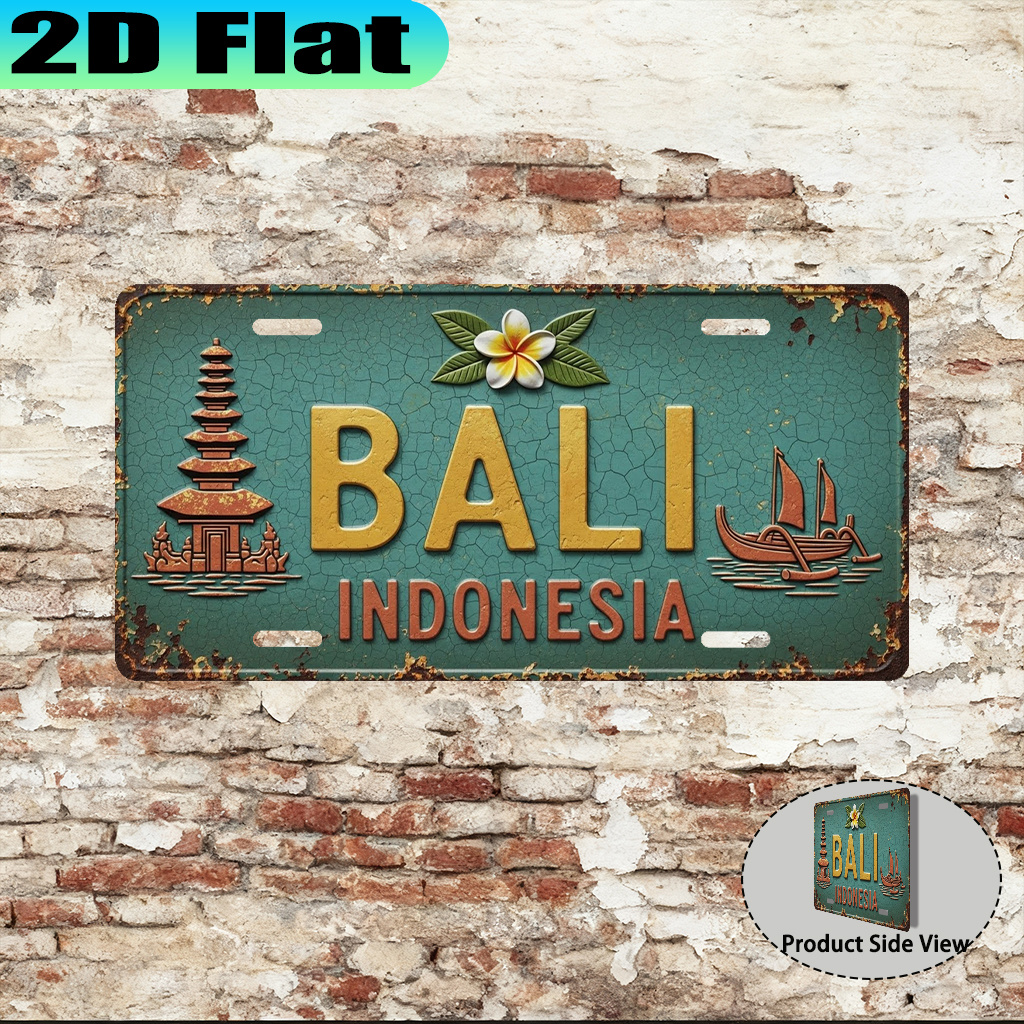 Home Decor Indonesia - High Definition Metal Tin Sign Bali