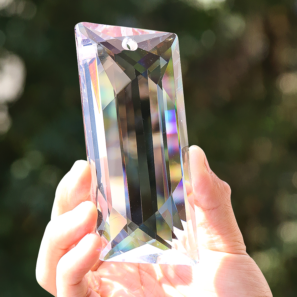 Crystal Sun Catcher - 120mm Large Parallelogram Crystal Prism Pendant