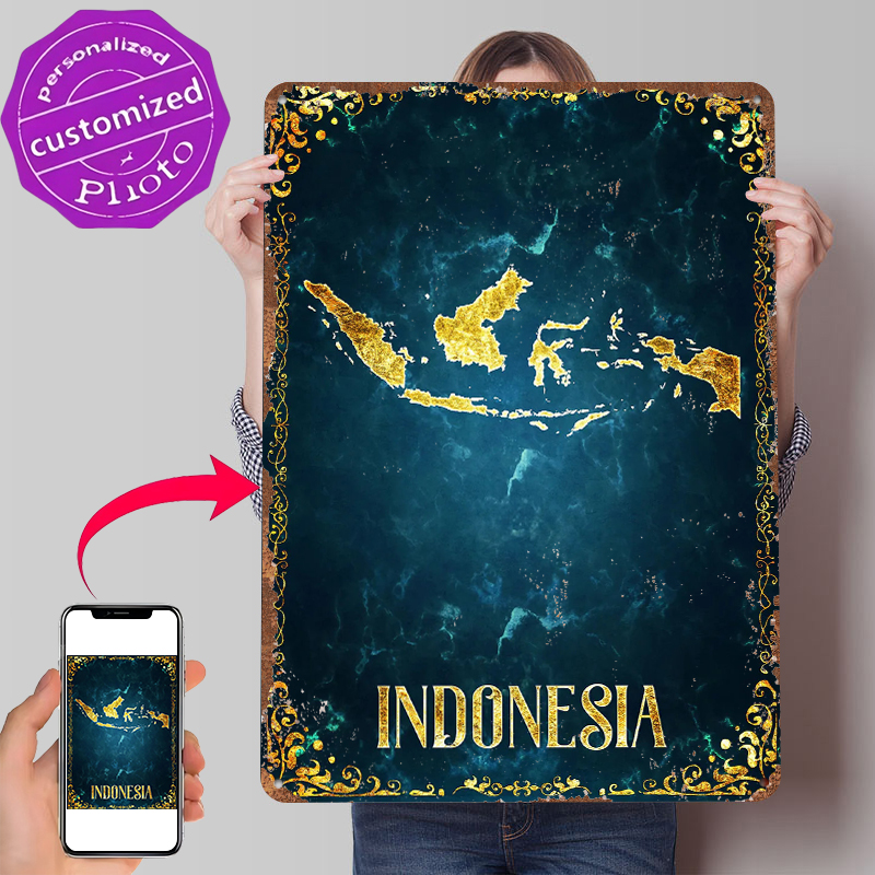 Home Decor Indonesia - Indonesia Tinplate Poster Customized Wall Art