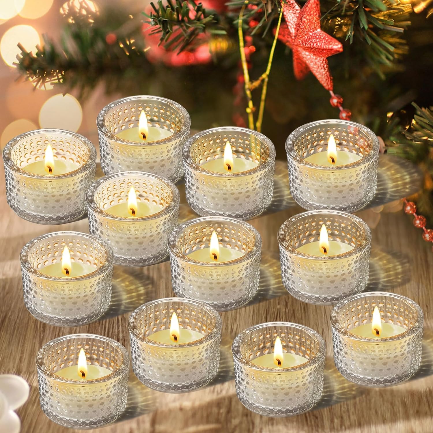 Home Decor For Wedding - Clear Tealight Candle Holders Set of