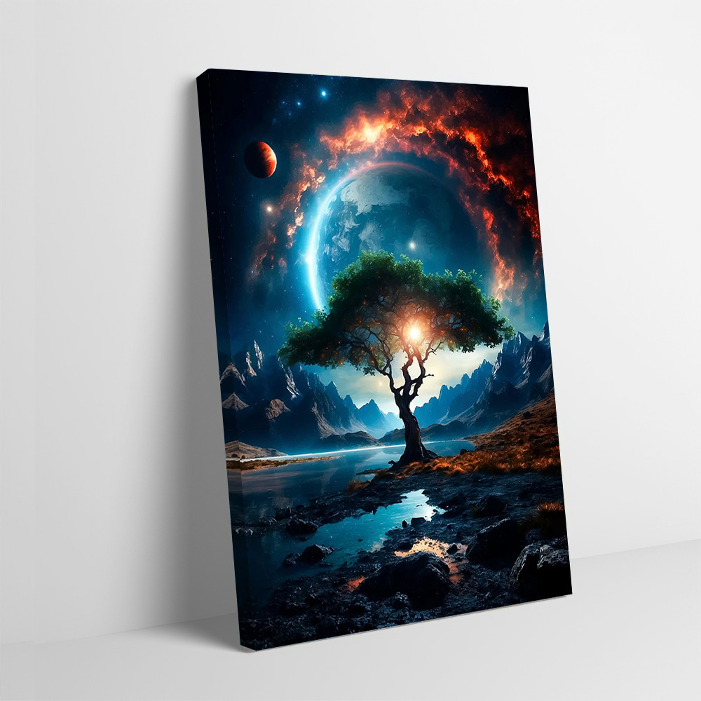 Home Decor Interior - Lost Earth Poster Customizable Printed Canvas