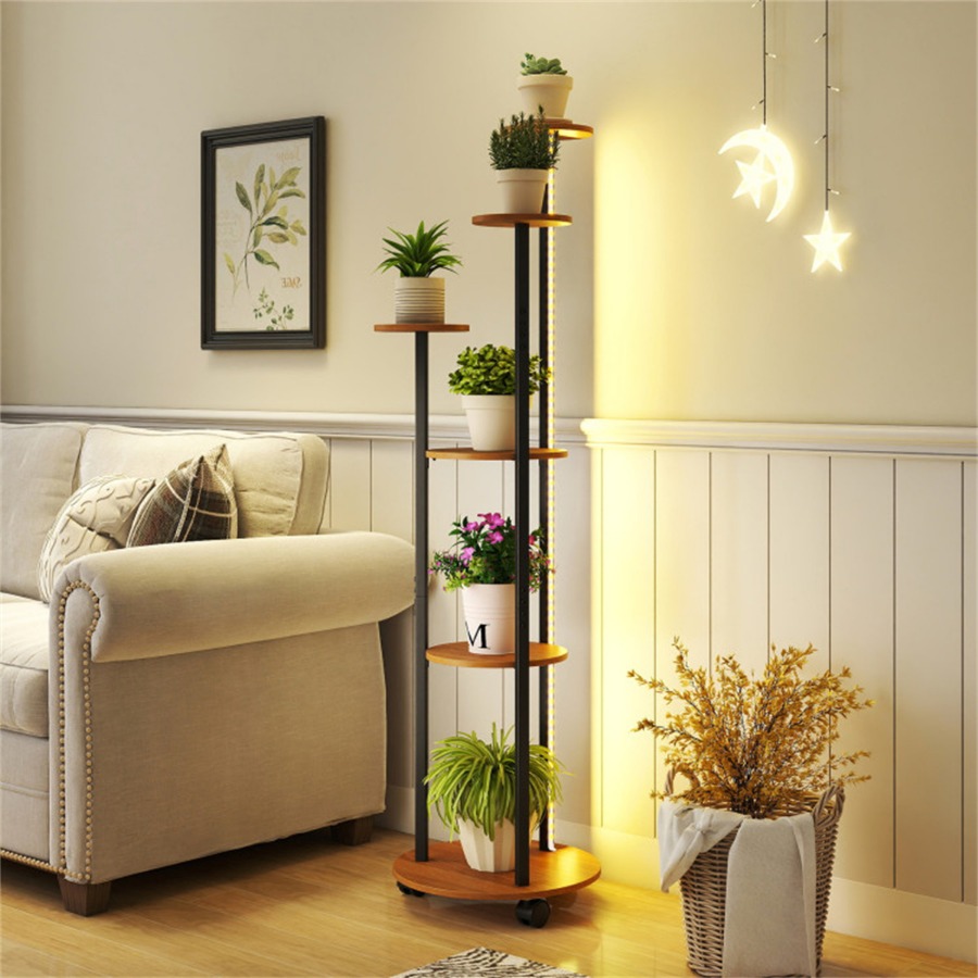 Home Decor App Free - 6-Tier Plant Stand with RGB Light