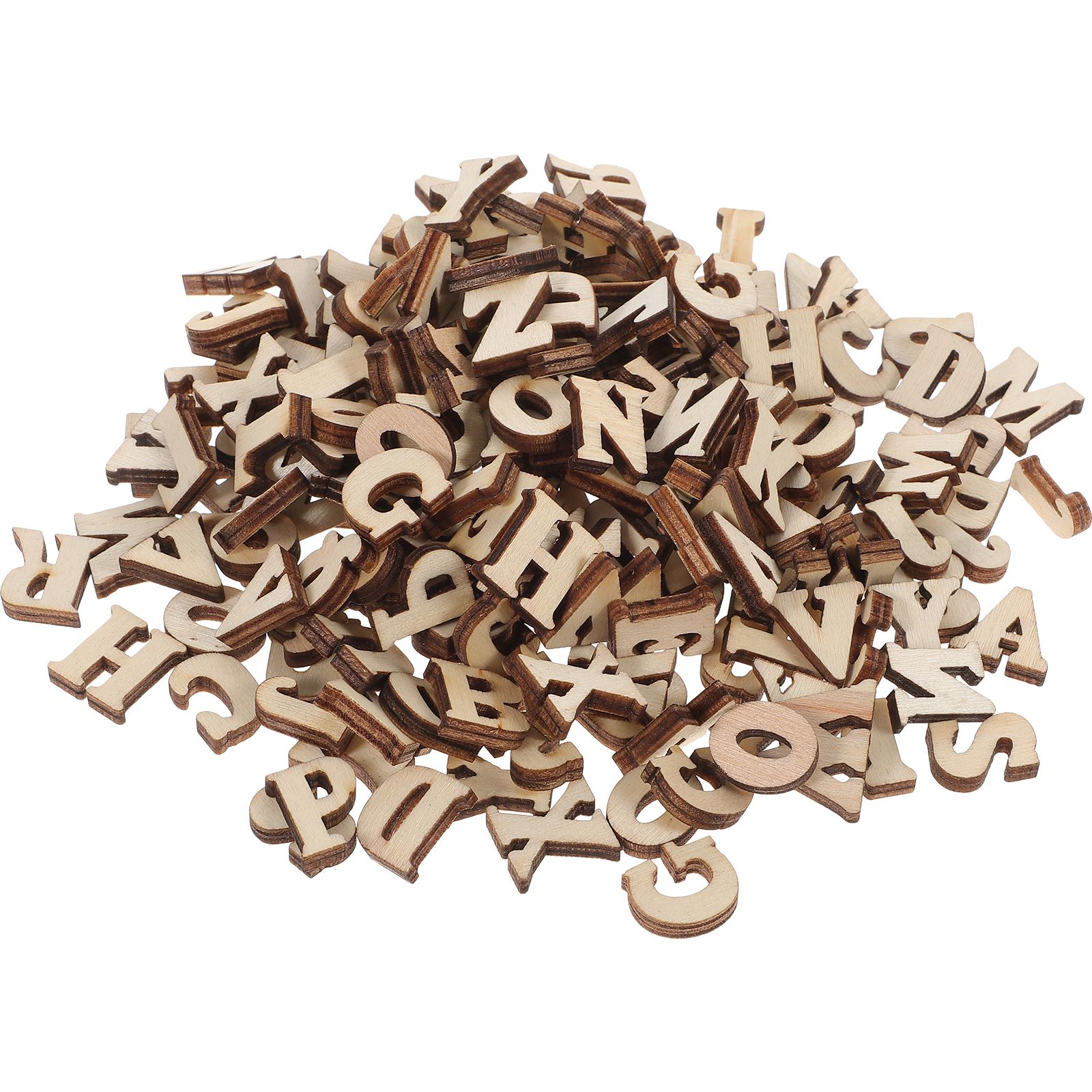 Wooden Letter Sign - 100pcs DIY Doodle Educational Toy Small