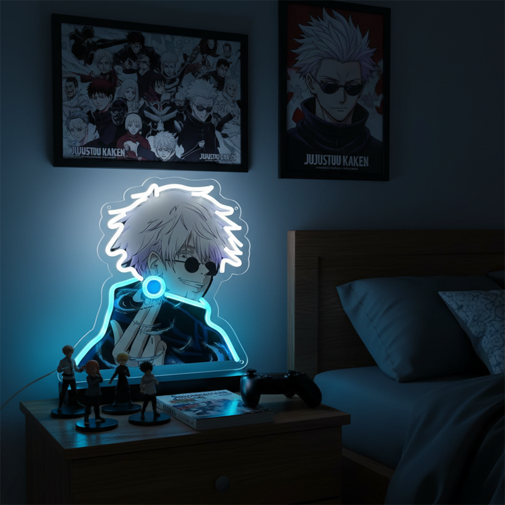 Home Decor For Wedding - Custom Animes Jujutsu Kaisen Gojo Neon