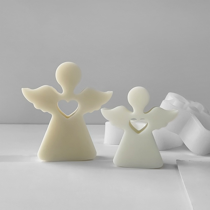 Home Decor Humacao - Cute Angel Candle Silicone Mold Gypsum