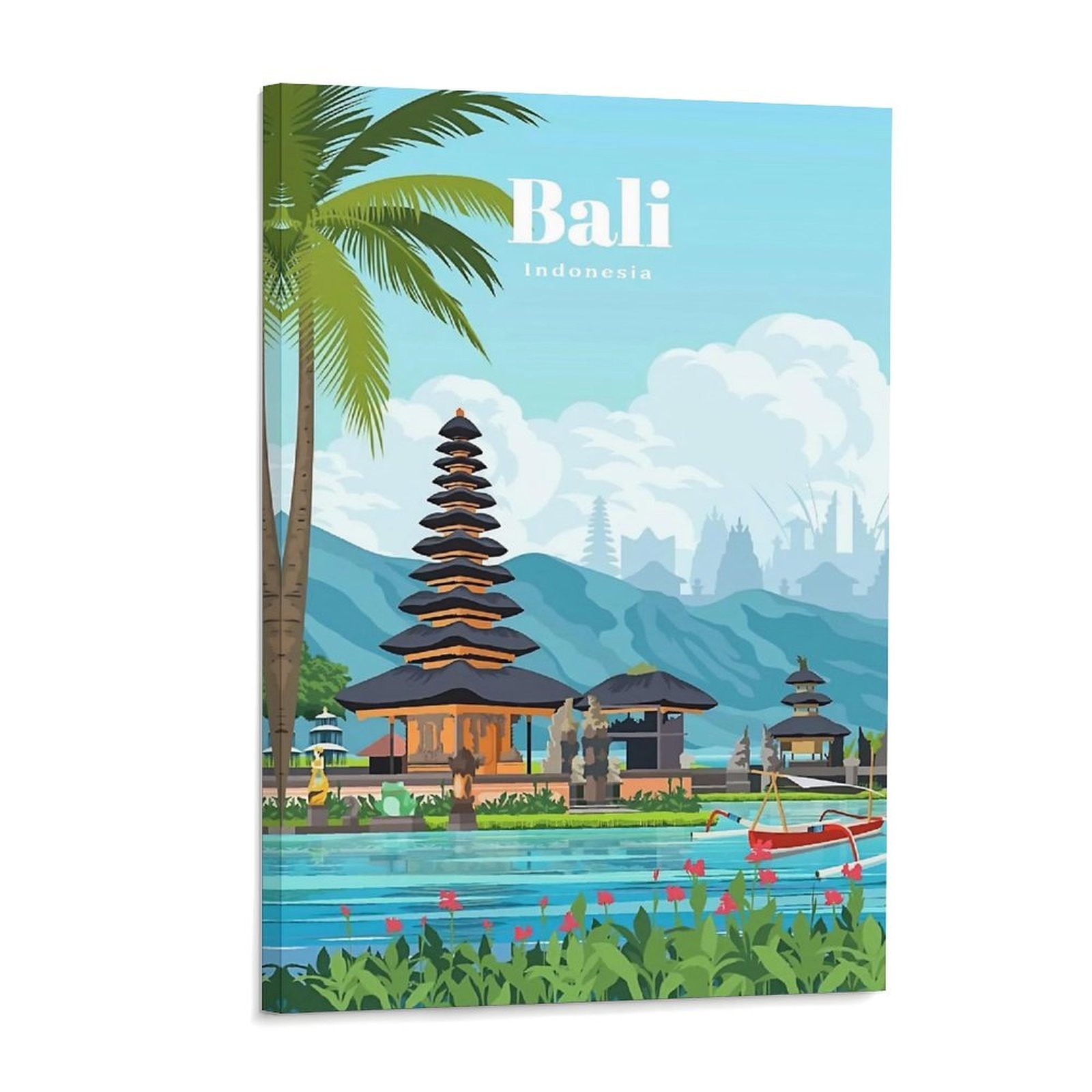 Home Decor Indonesia - Bali Indonesia Travel Poster Pura Ulun