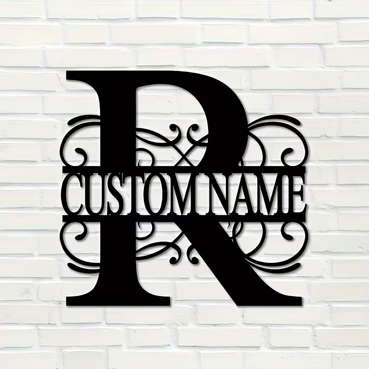 Home Decor For Wedding - Classic Custom Monogram Metal Wall Art