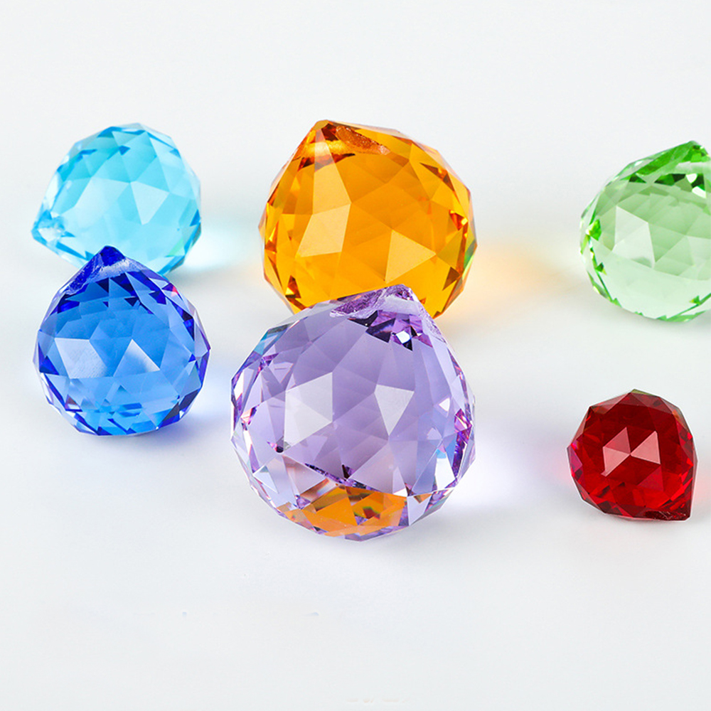 Crystal Sun Catcher - 20MM Crystal Ball Prism Suncatcher Colorful