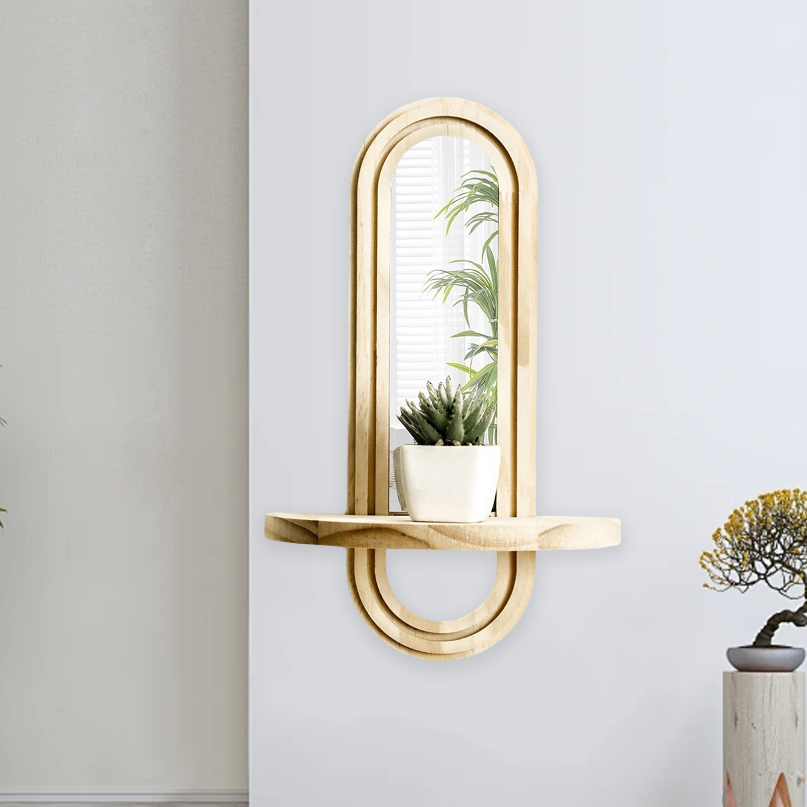 Wall Mounted Mirror Shelf Crea - Vanity Home Decor 리뷰 및 가격