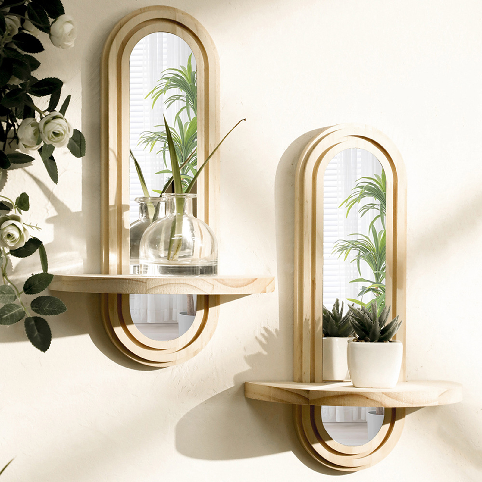 Wall Mounted Mirror Shelf Crea - Vanity Home Decor 리뷰 및 가격