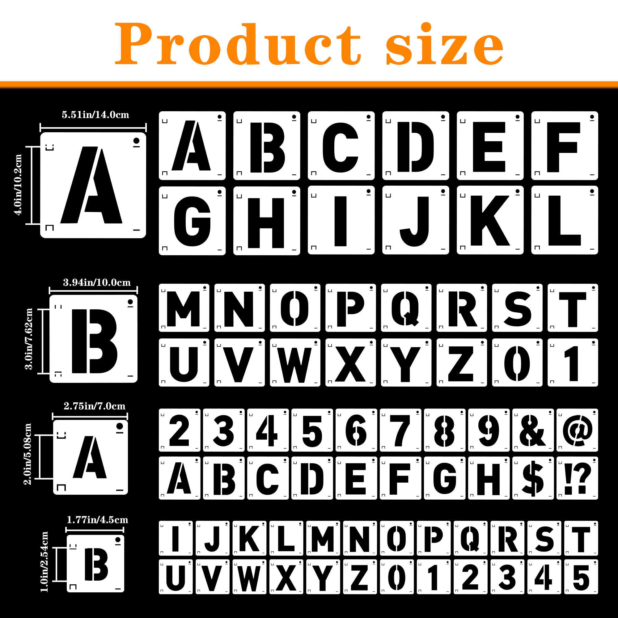160Pcs Multi Size Letter Stenc - Wooden Letter Sign 리뷰 및 가격