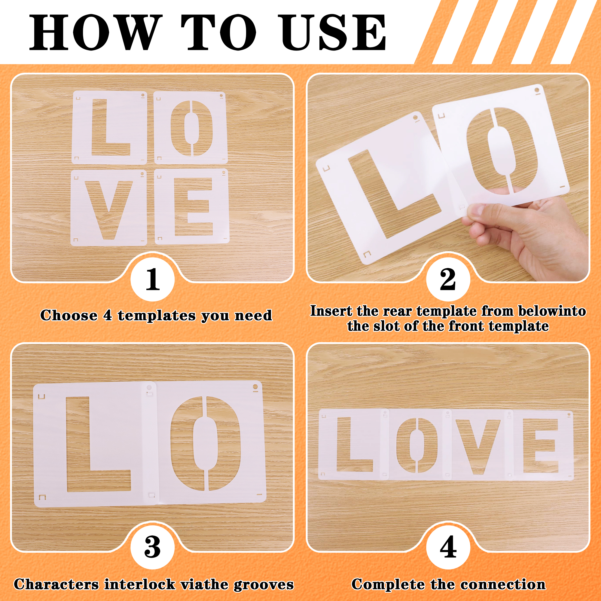 160Pcs Multi Size Letter Stenc - Wooden Letter Sign 리뷰 및 가격