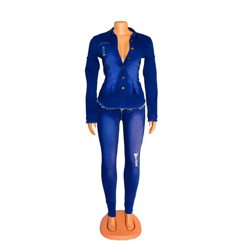 Casual Denim 2 Piece Set Jeans - Home Decor Zara 리뷰 및 가격