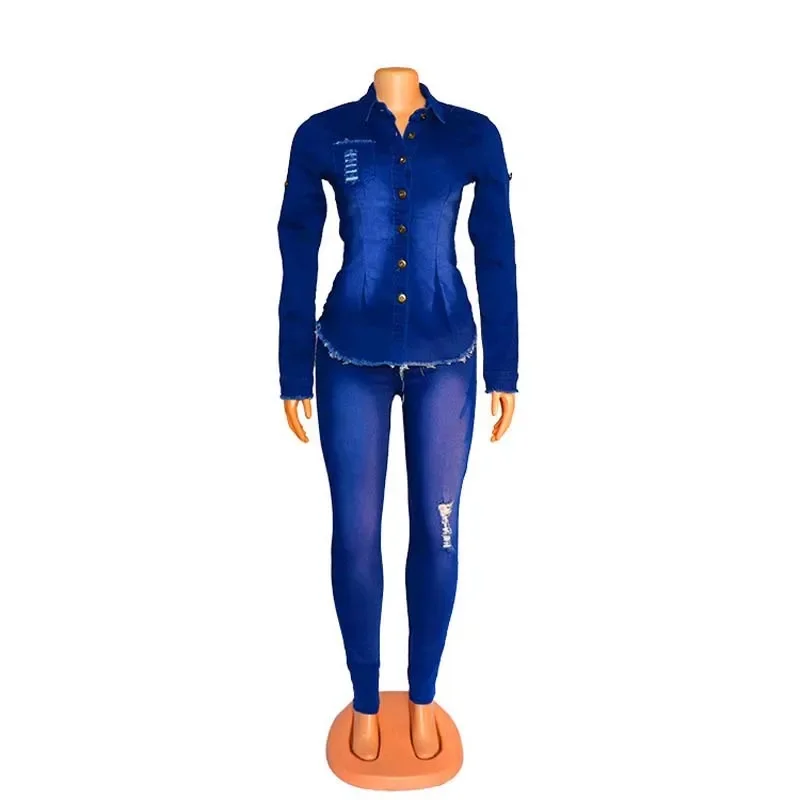 Casual Denim 2 Piece Set Jeans - Home Decor Zara 리뷰 및 가격