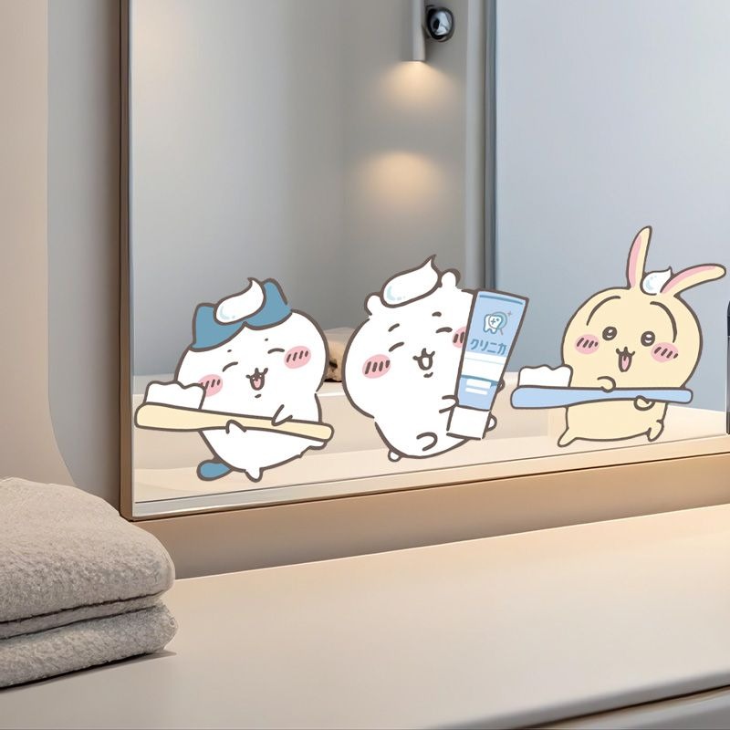 Hot Chiikawa Mirror Stickers S - Vanity Home Decor 리뷰 및 가격