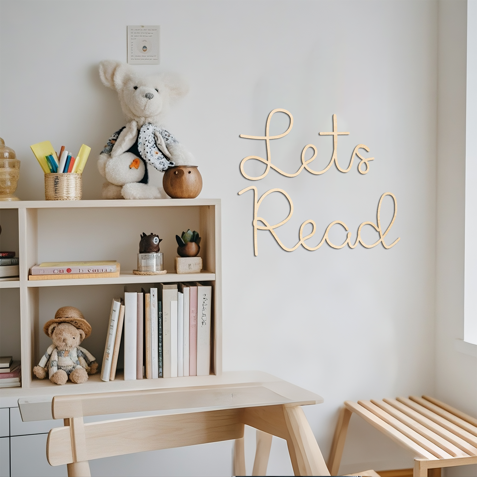 Let's Read Wooden Wall Sign -  - Wooden Letter Sign 리뷰 및 가격