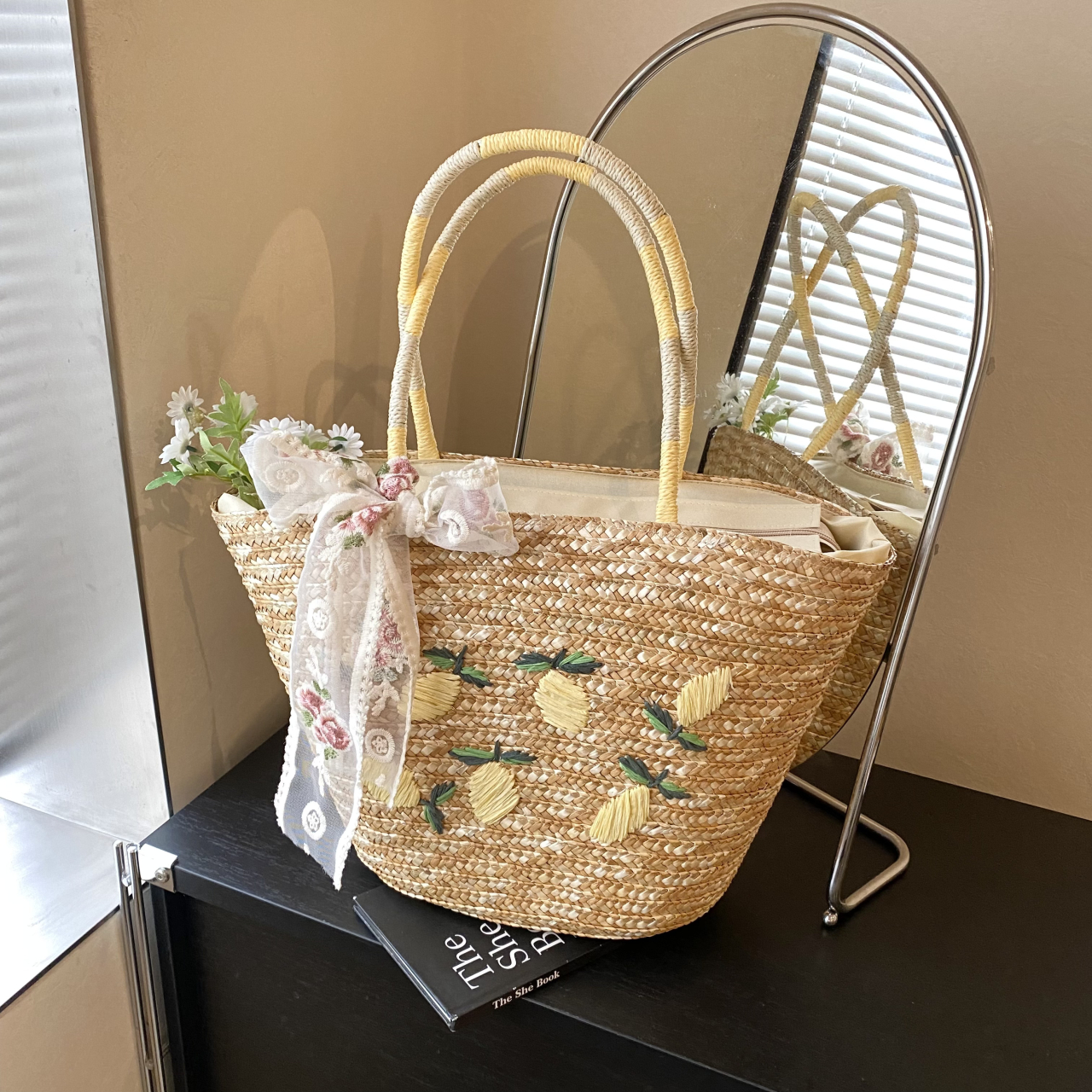 Large Capacity Beach Shoulder  - Home Decor Rattan 리뷰 및 가격