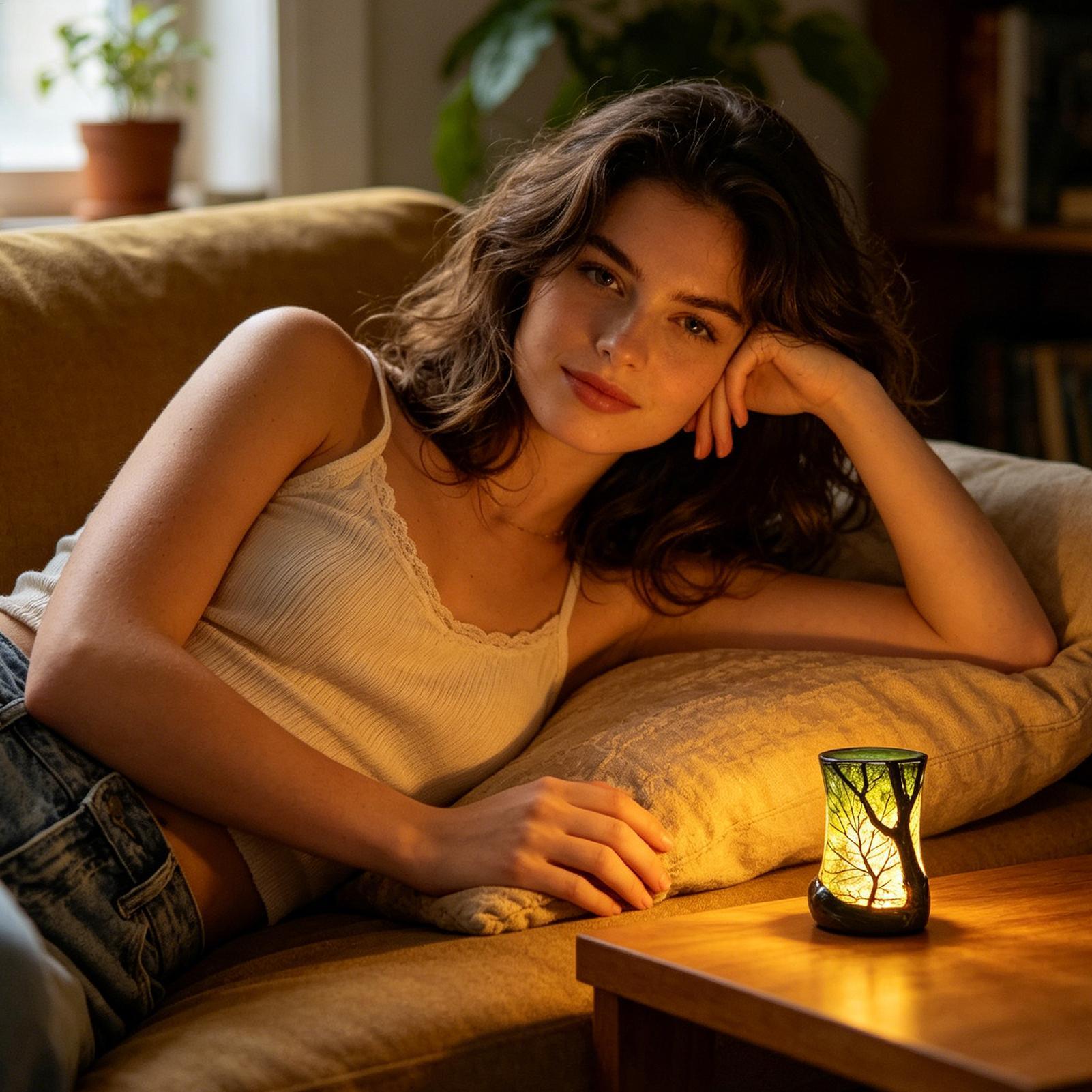 Bedside Table Lamp Forest Nigh - Home Decor Light 리뷰 및 가격