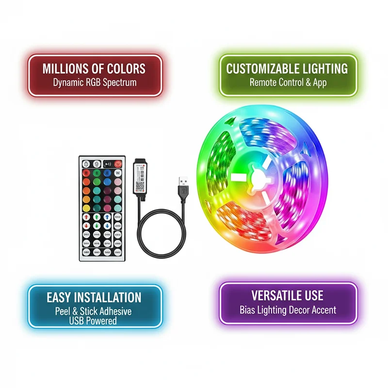 1-20m RGB LED Strip Lights 5V  - Home Decor App Free 리뷰 및 가격