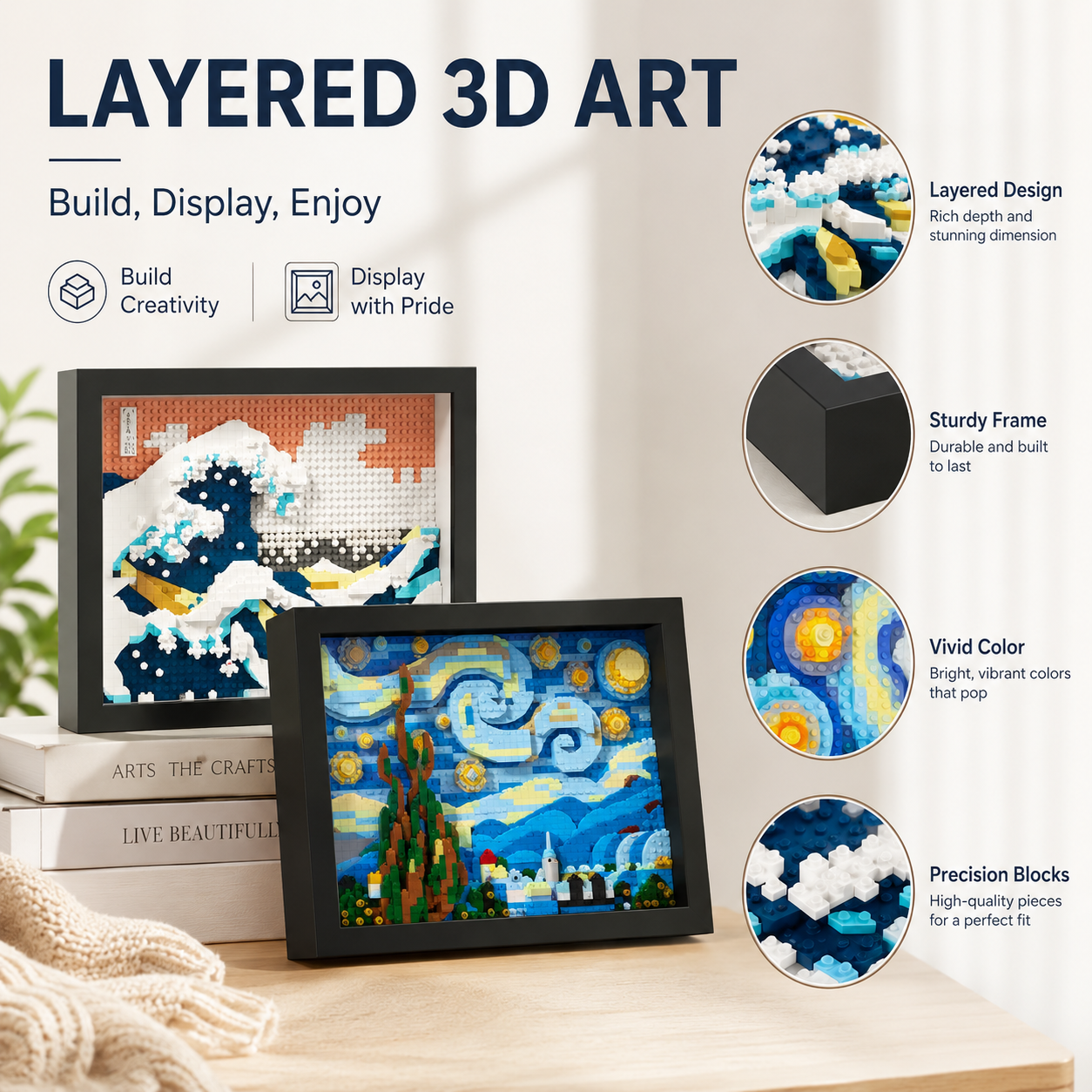 Framed Building Block Art DIY  - Home Decor Under 200 리뷰 및 가격