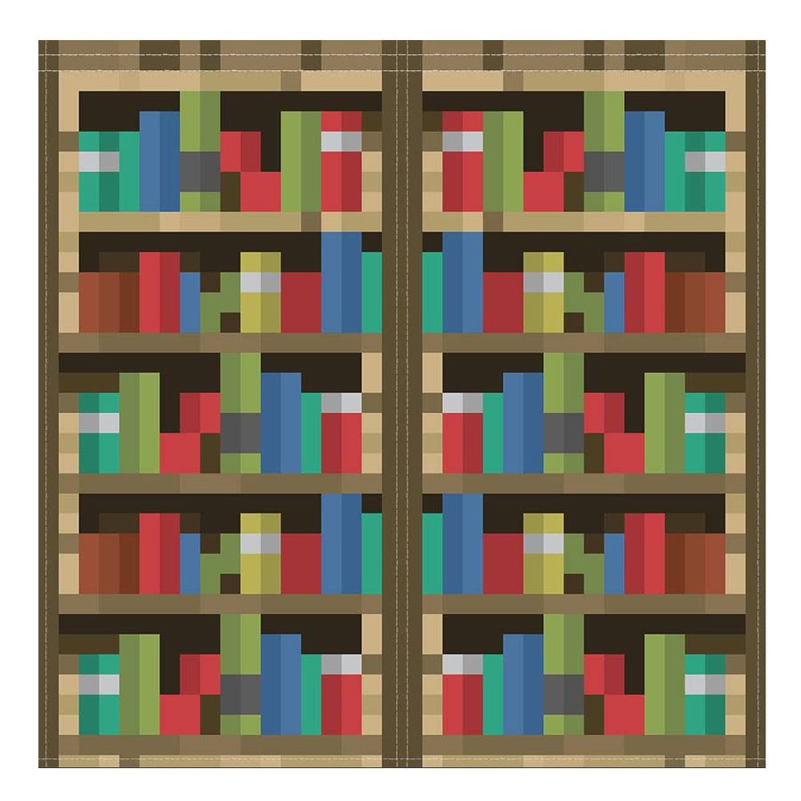 Pixelated Bookshelf Children W - Home Decor Curtains 리뷰 및 가격