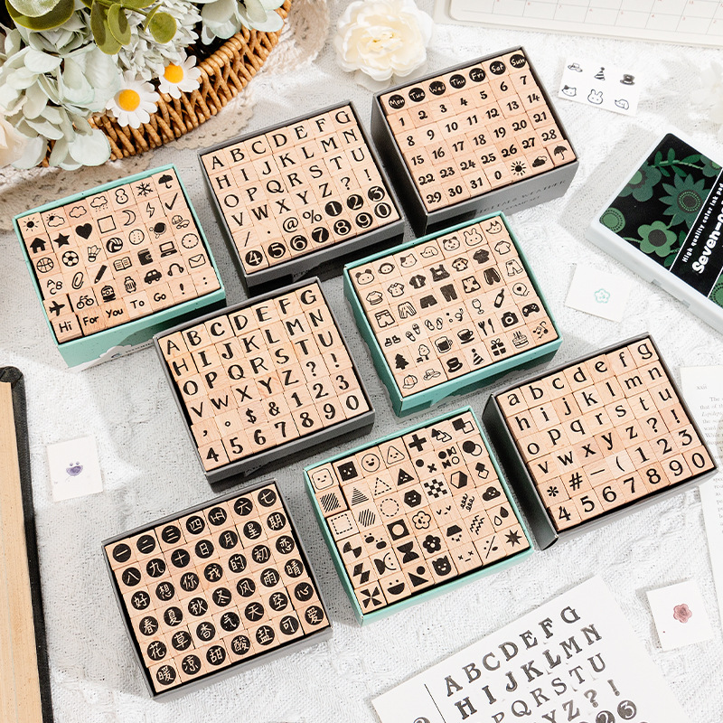 42 Wooden Seals with Numbers,  - Wooden Letter Sign 리뷰 및 가격