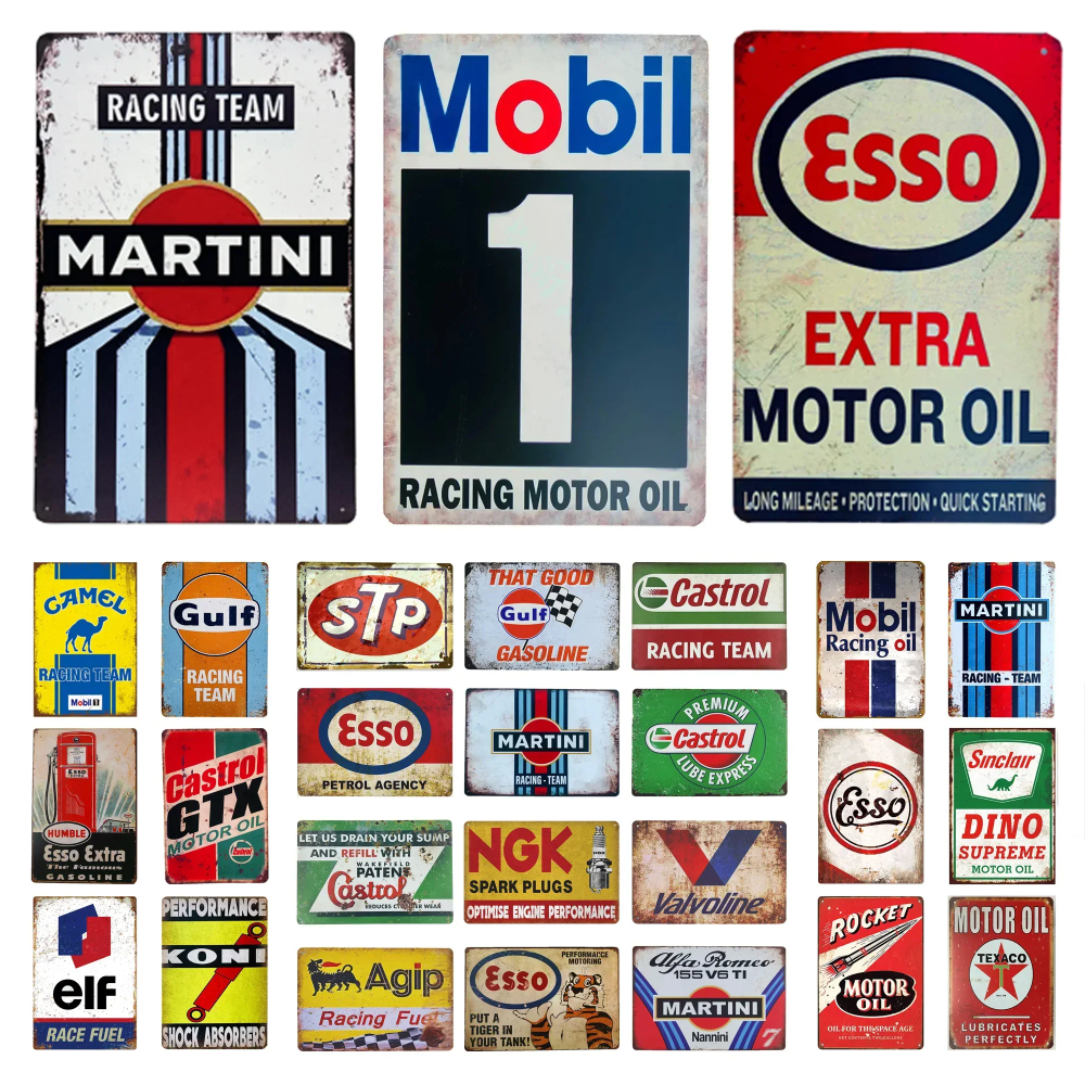 Vintage-Style Motor Oil Gas Si - Home Decor Interior 리뷰 및 가격
