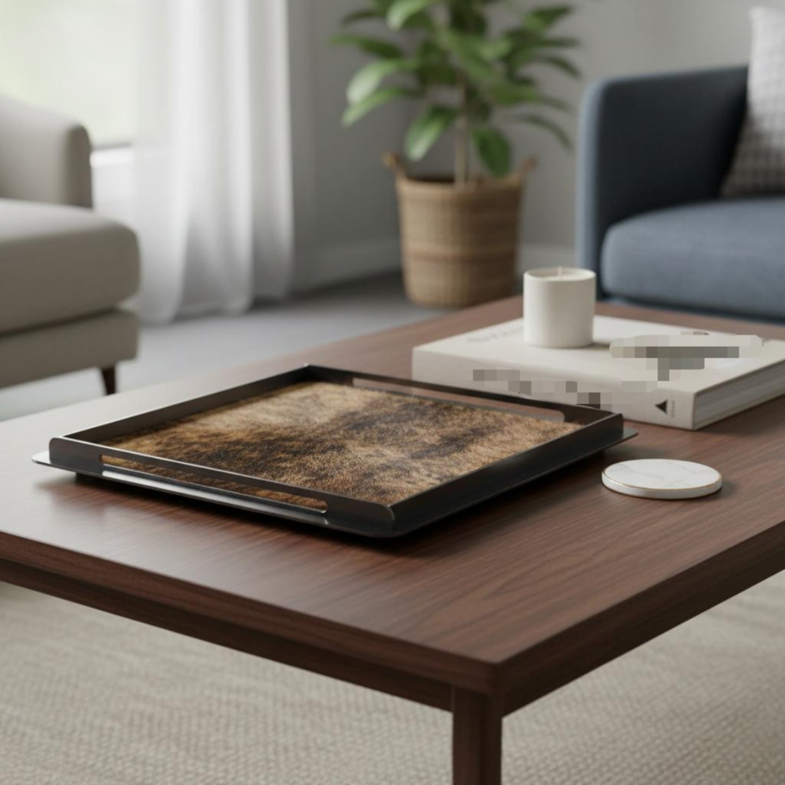 Horsehair Decorative Tray Crea - Vanity Home Decor 리뷰 및 가격