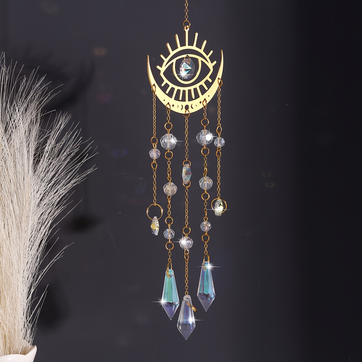 1pc gold flame moon crystal pe - Crystal Sun Catcher 리뷰 및 가격