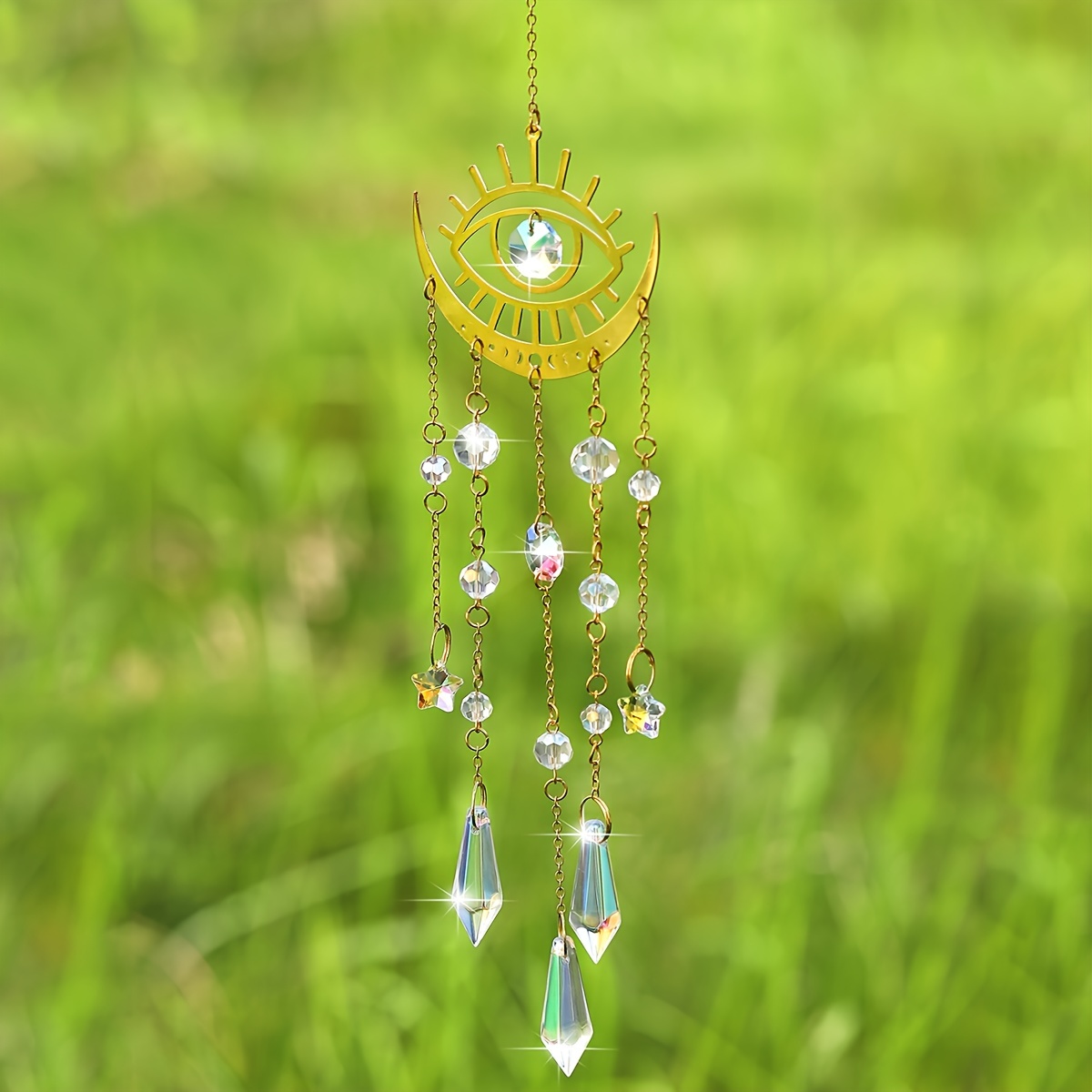 1pc gold flame moon crystal pe - Crystal Sun Catcher 리뷰 및 가격