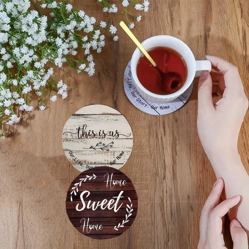6 pieces of circular inspirati - Wooden Letter Sign 리뷰 및 가격