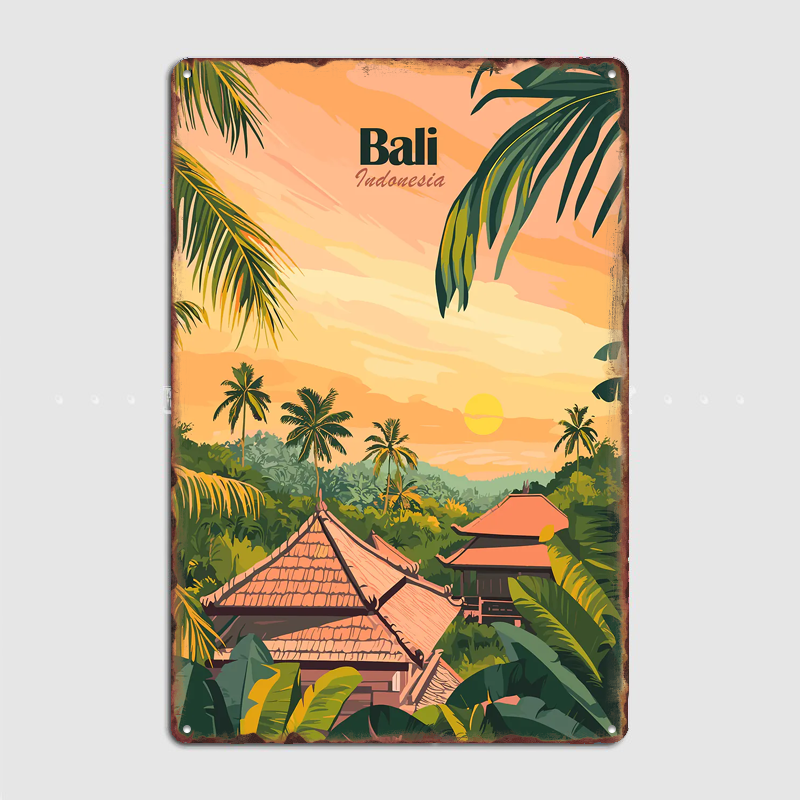 Bali, Indonesia Travel Poster  - Home Decor Indonesia 리뷰 및 가격