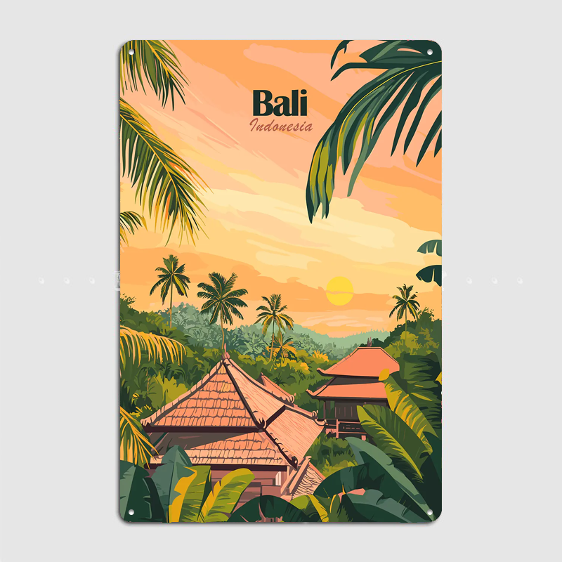 Bali, Indonesia Travel Poster  - Home Decor Indonesia 리뷰 및 가격