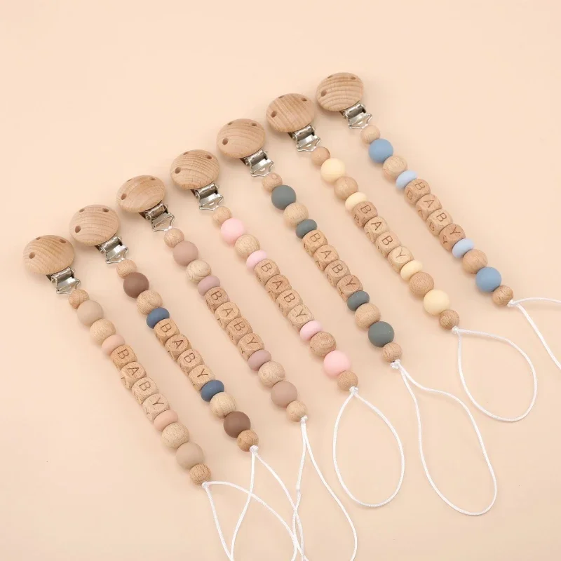 Baby Pacifier Clips Personaliz - Wooden Letter Sign 리뷰 및 가격