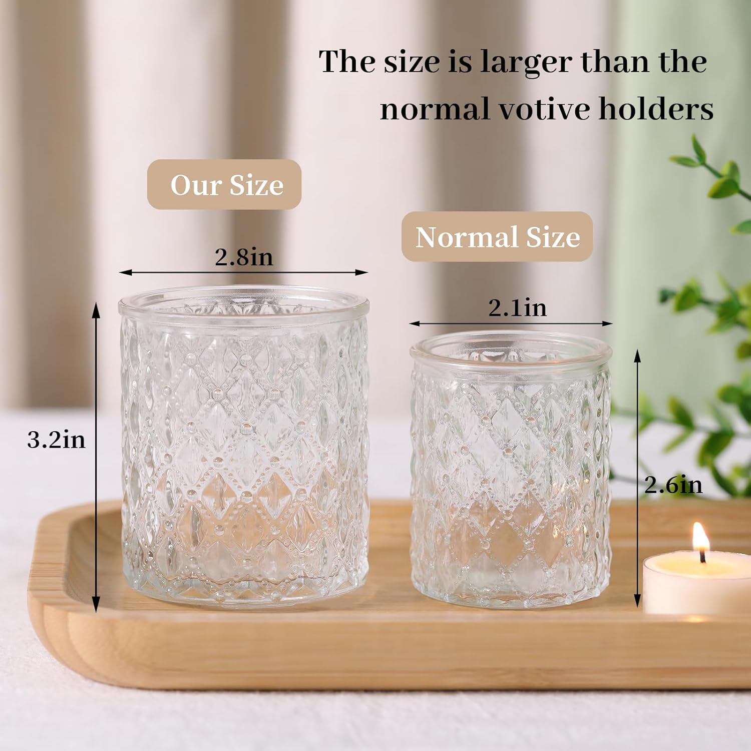 12 Pcs Large Votive Candle Hol - Home Decor For Wedding 리뷰 및 가격