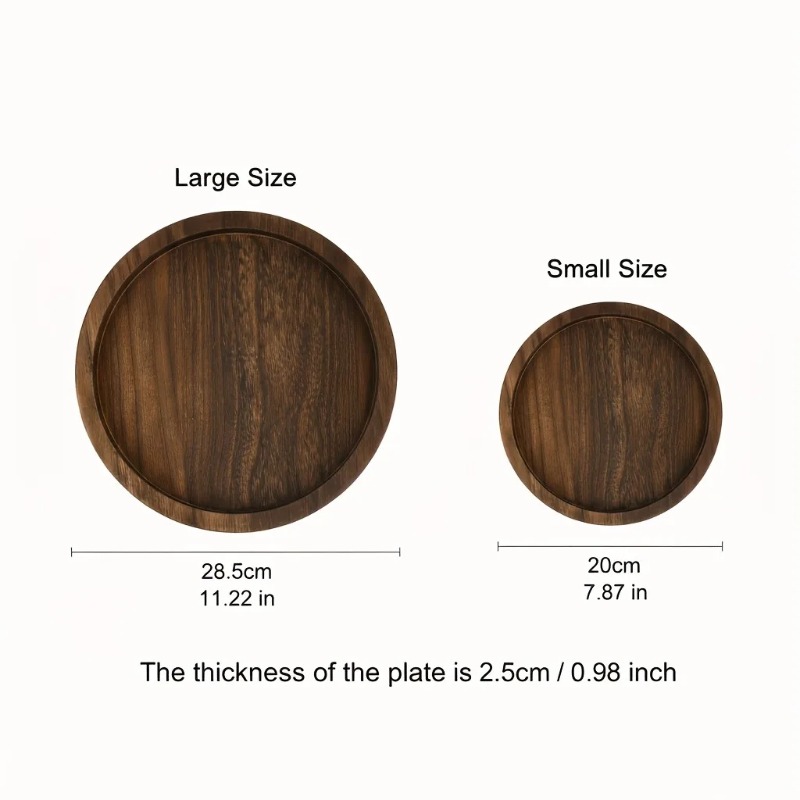 Rustic Round Wooden Serving Tr - Vanity Home Decor 리뷰 및 가격