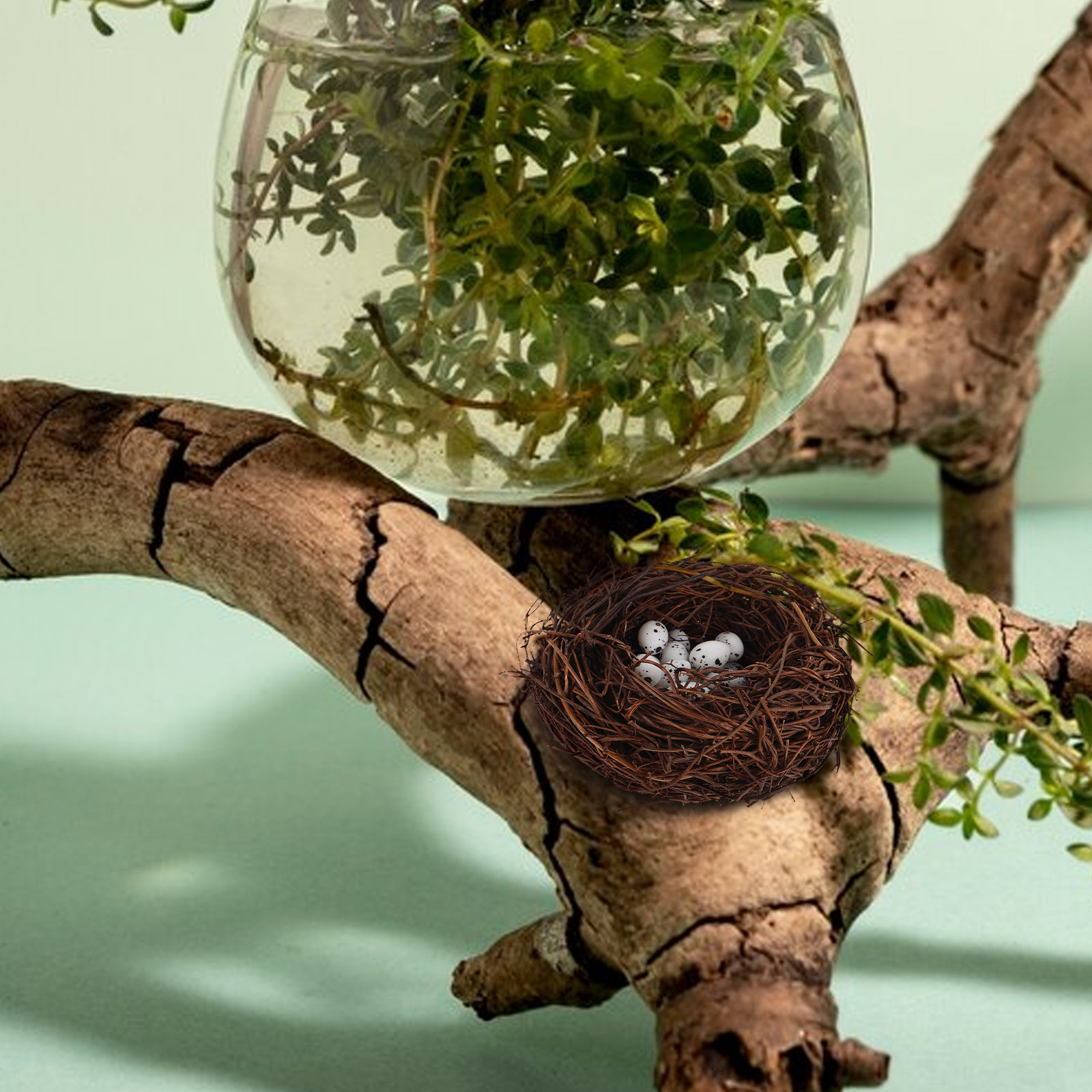 Miniature Bird Nest Decoration - Home Decor Rattan 리뷰 및 가격