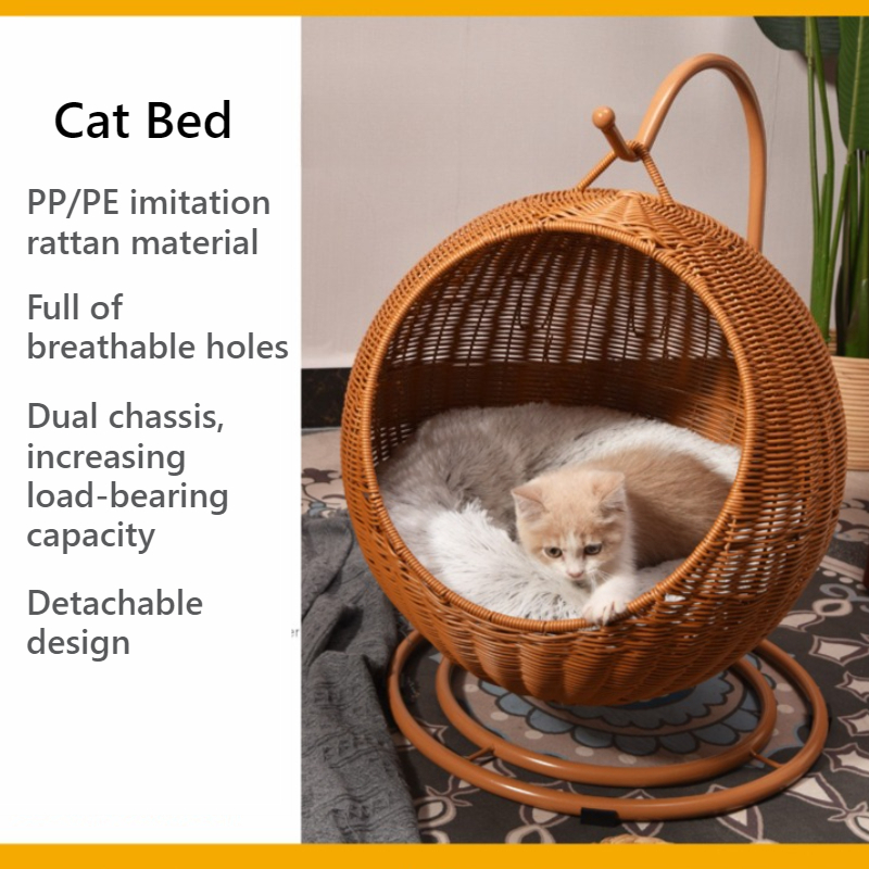Rattan Hanging Cat Bed Soft Cu - Home Decor Rattan 리뷰 및 가격