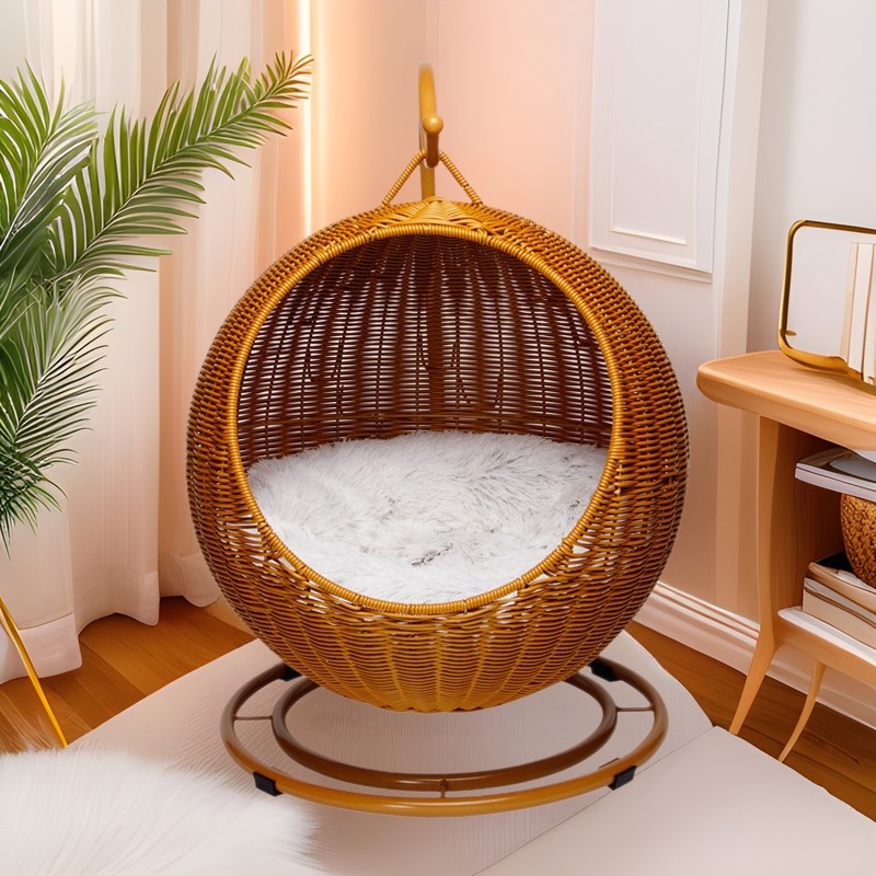 Rattan Hanging Cat Bed Soft Cu - Home Decor Rattan 리뷰 및 가격