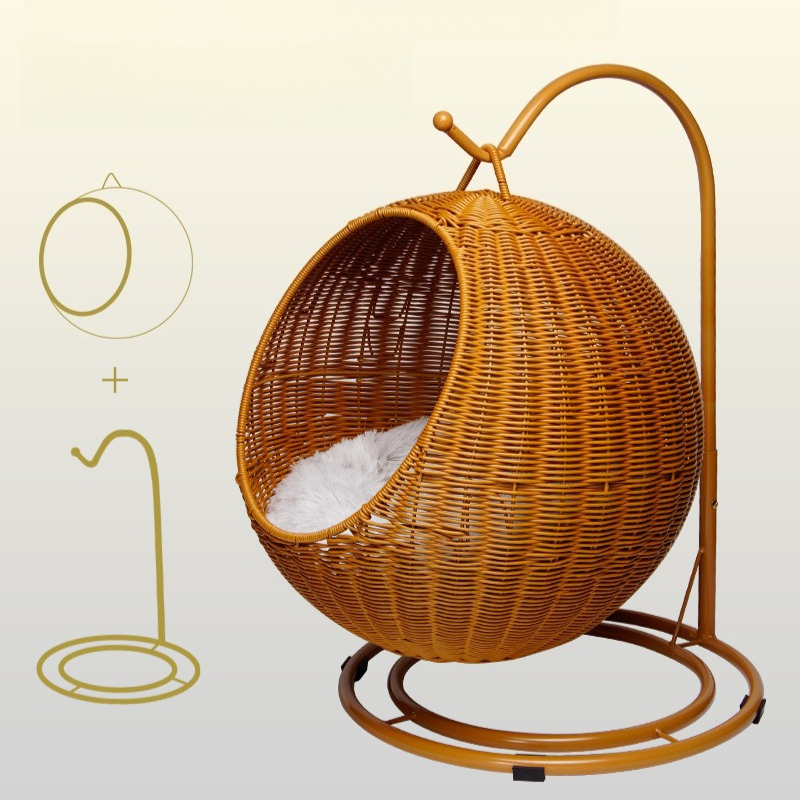 Rattan Hanging Cat Bed Soft Cu - Home Decor Rattan 리뷰 및 가격
