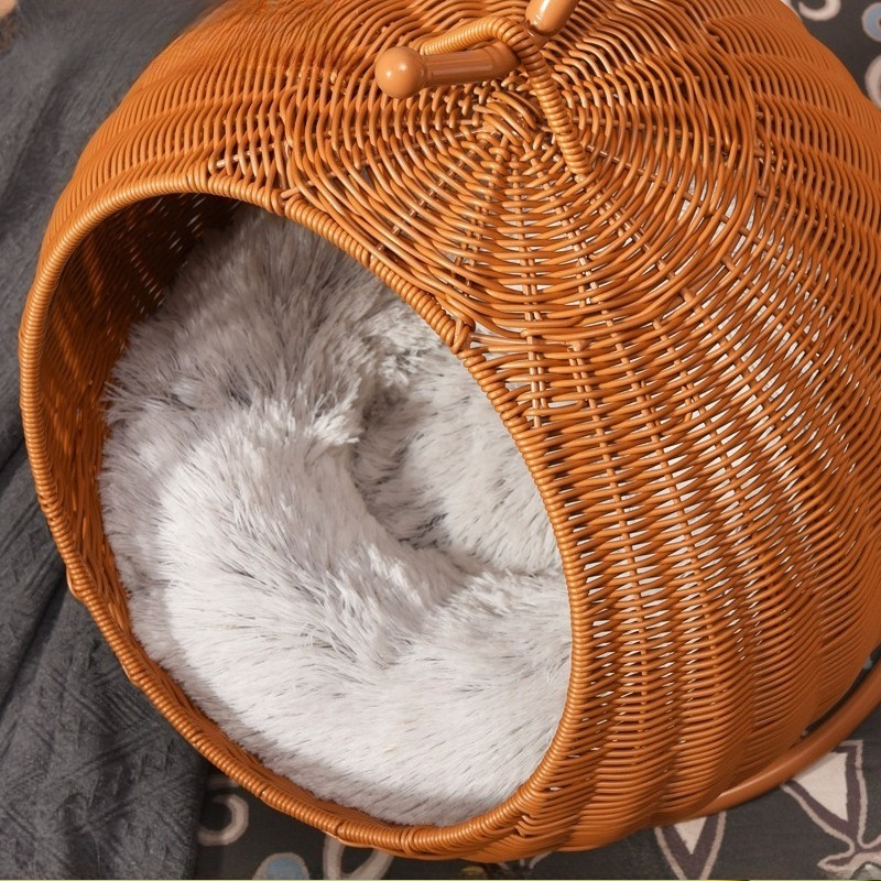 Rattan Hanging Cat Bed Soft Cu - Home Decor Rattan 리뷰 및 가격