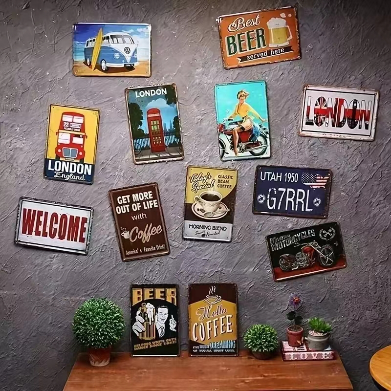 Vintage Bar Metal Signs Bathro - Home Decor Interior 리뷰 및 가격