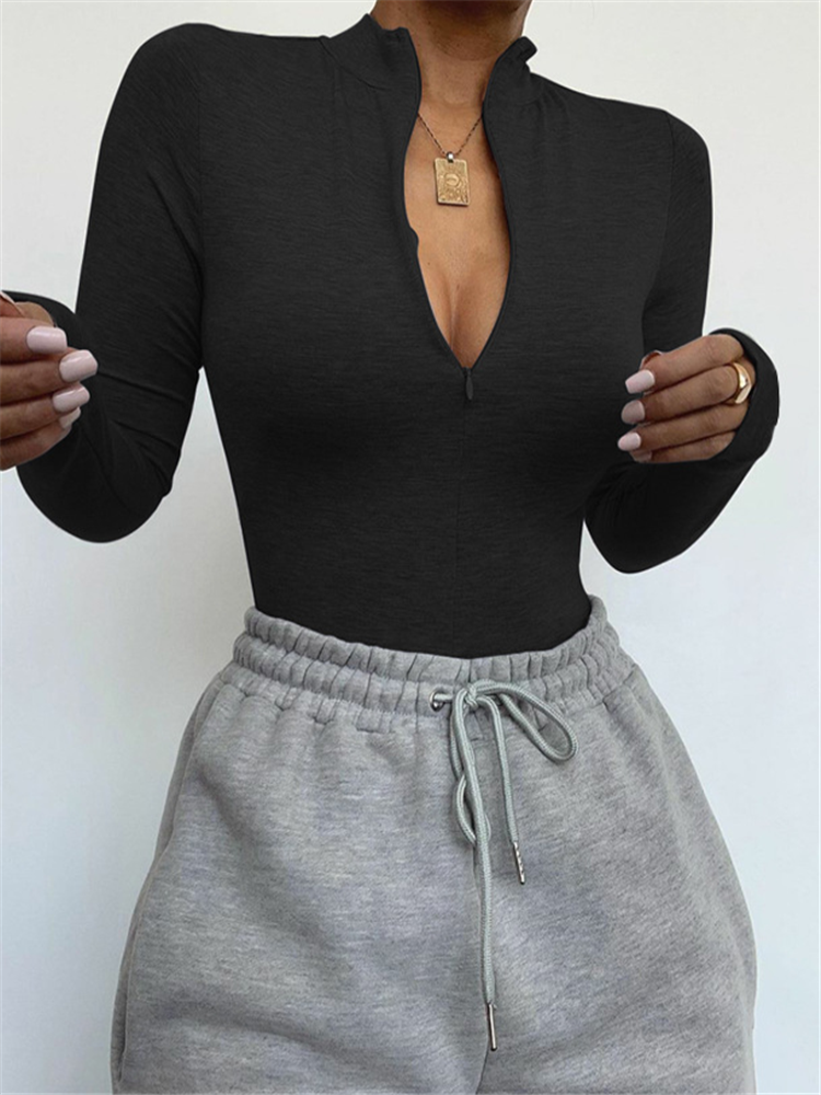 Shestyle Solid Zipper Bodycon  - Home Decor Zara 리뷰 및 가격