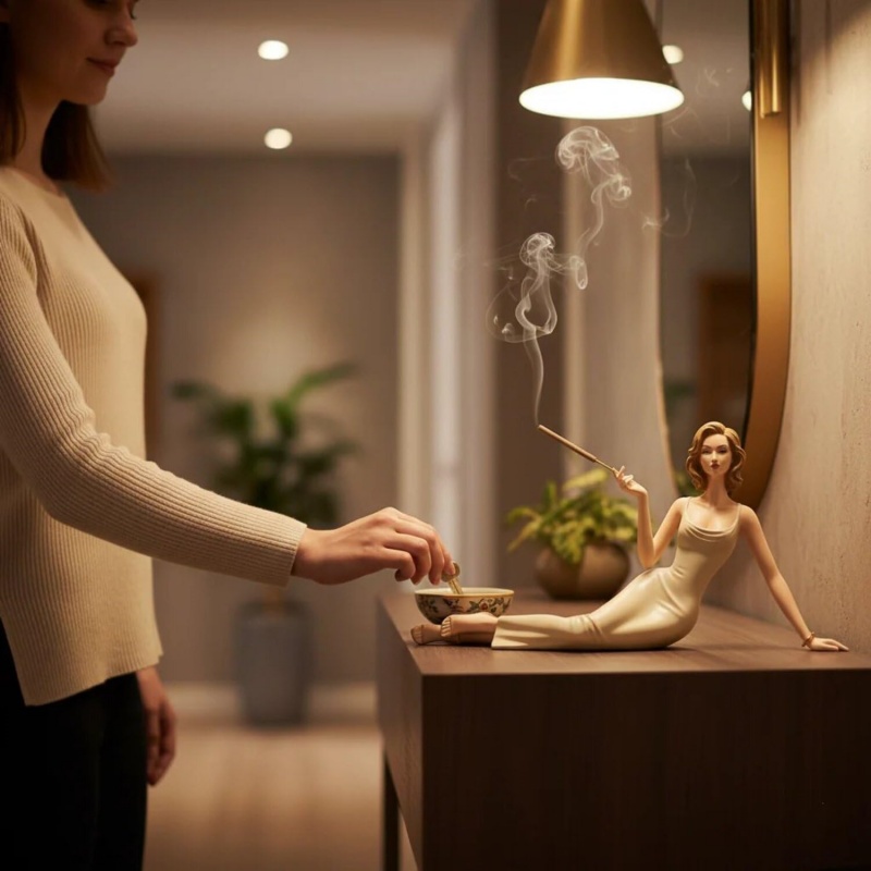 Elegant Lady Figurine Incense  - Home Decor Humacao 리뷰 및 가격
