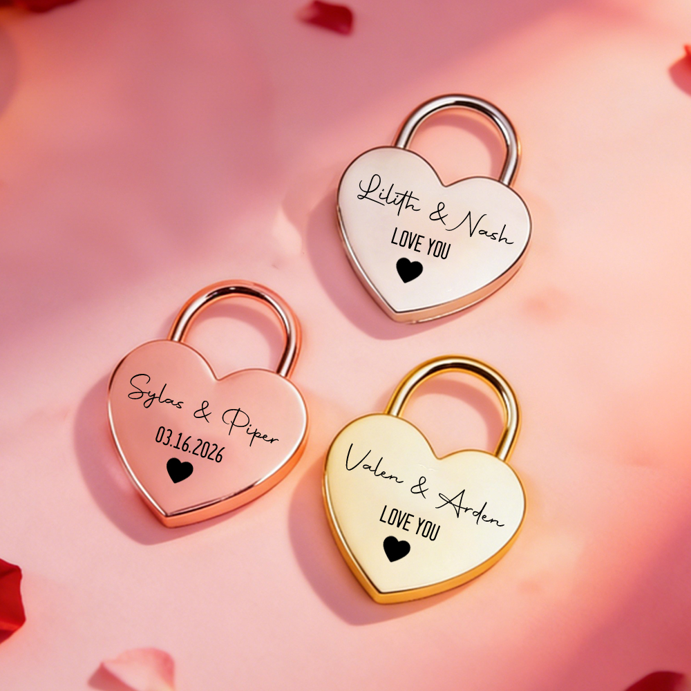 Custom Name Heart-Shaped Padlo - Home Decor For Wedding 리뷰 및 가격