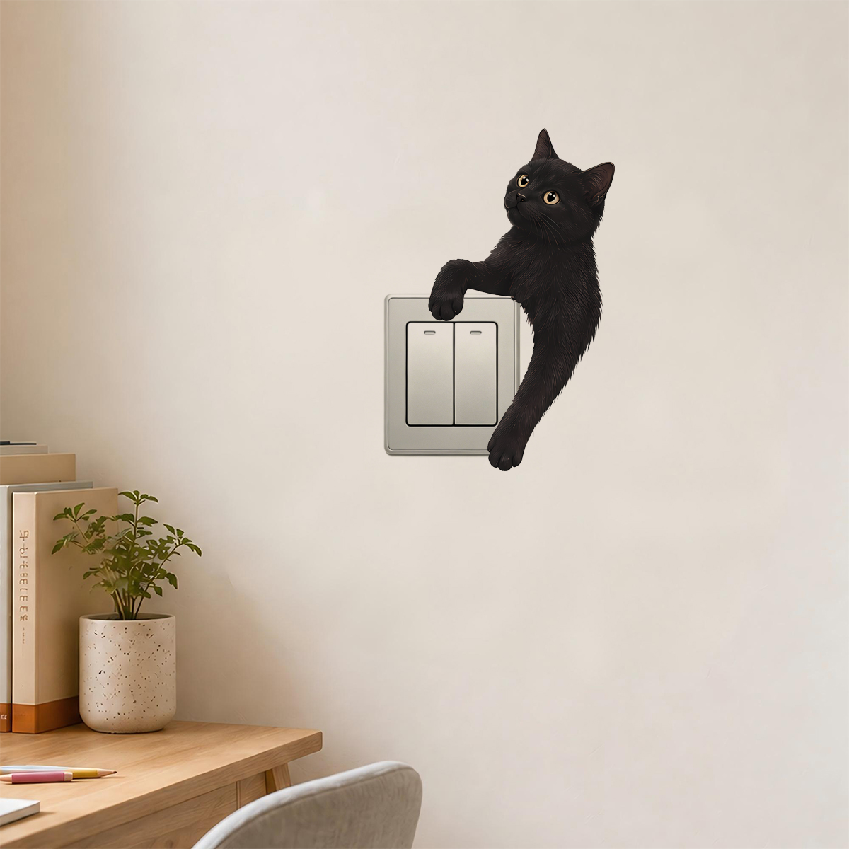 Cute Black Cat Light Switch Wa - Home Decor Outlet 리뷰 및 가격