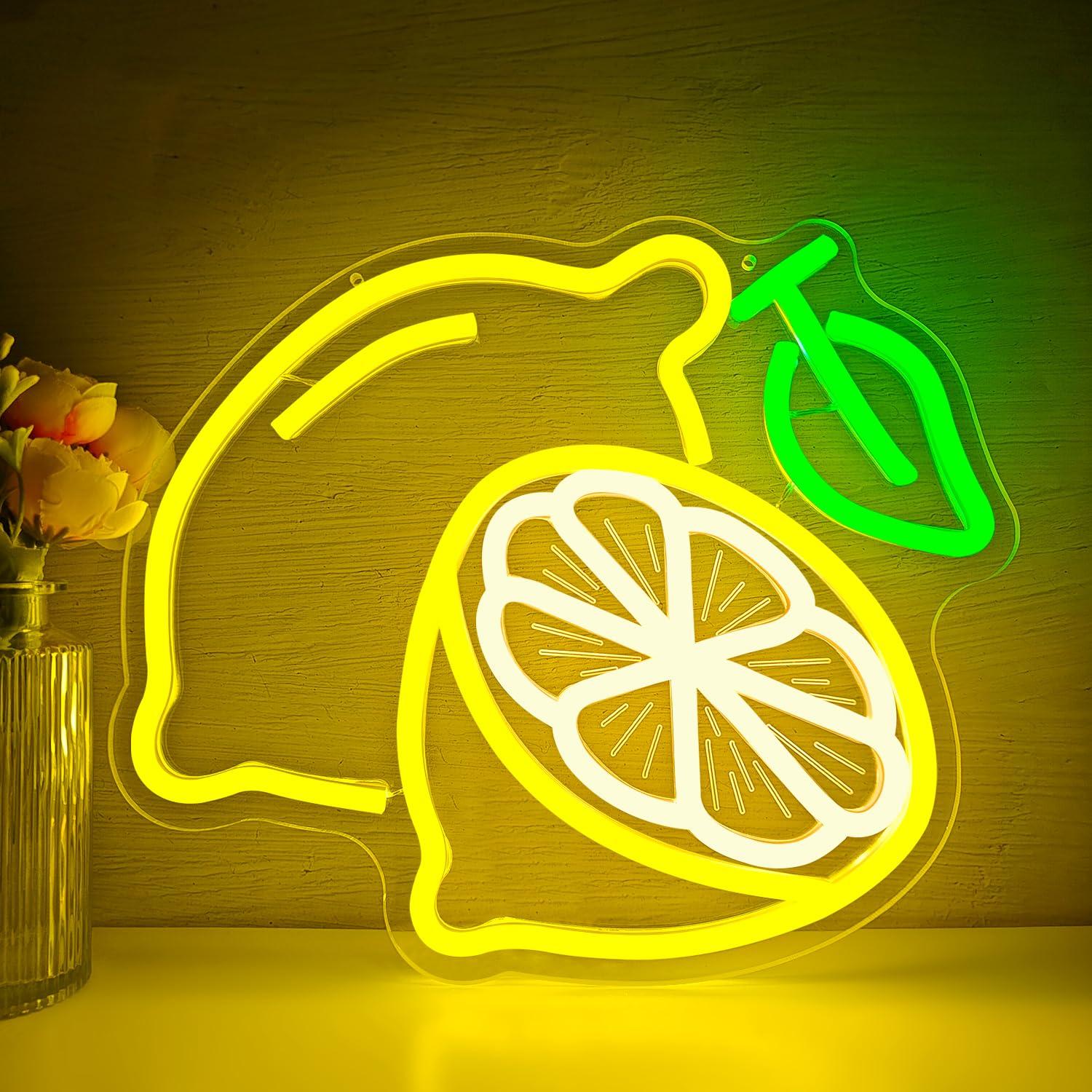Lemon Neon Sign Dimmable LED L - Home Decor Light 리뷰 및 가격